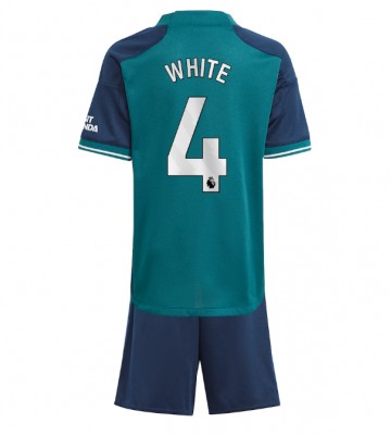 Arsenal Benjamin White #4 Koszulka Trzecich Dziecięca 2023-24 Krótki Rękaw (+ Krótkie spodenki)